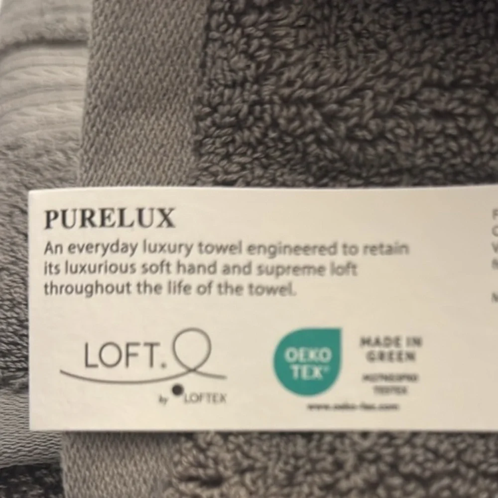 💥8pc PURELUX Luxury Bath Towel Set - Loft By Loftex - Rayon From Bamboo - Olive